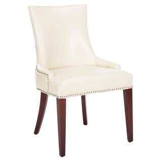 SAFAVIEH Becca WhiteCream Faux Leather Dining Chair MCR4502B