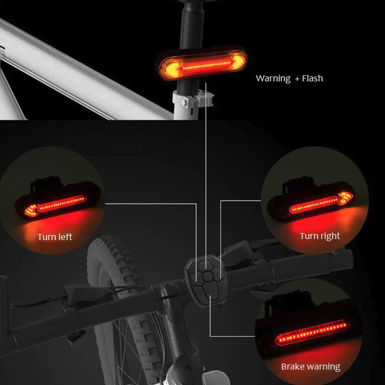 Wireless Remote Control Bike Turn Signal Light Bicycle Turning Lights Cycle Rear Light