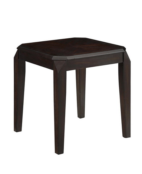 Benzara BM184981 Solid Wooden End Table With Bevel...