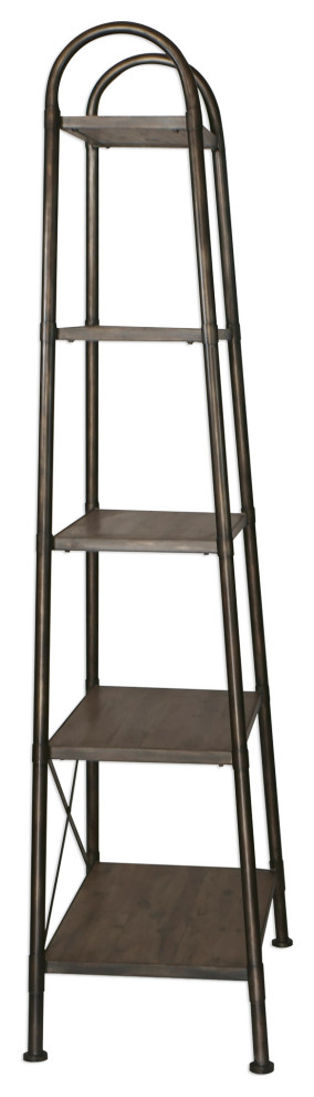 Uttermost Zosar Urban Industrial Etagere   Modern   Bookcases   by Zin Home  Houzz