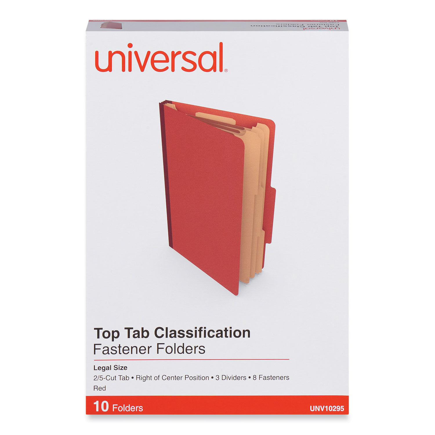 Eight-Section Pressboard Classification Folders by Universalandreg; UNV10295