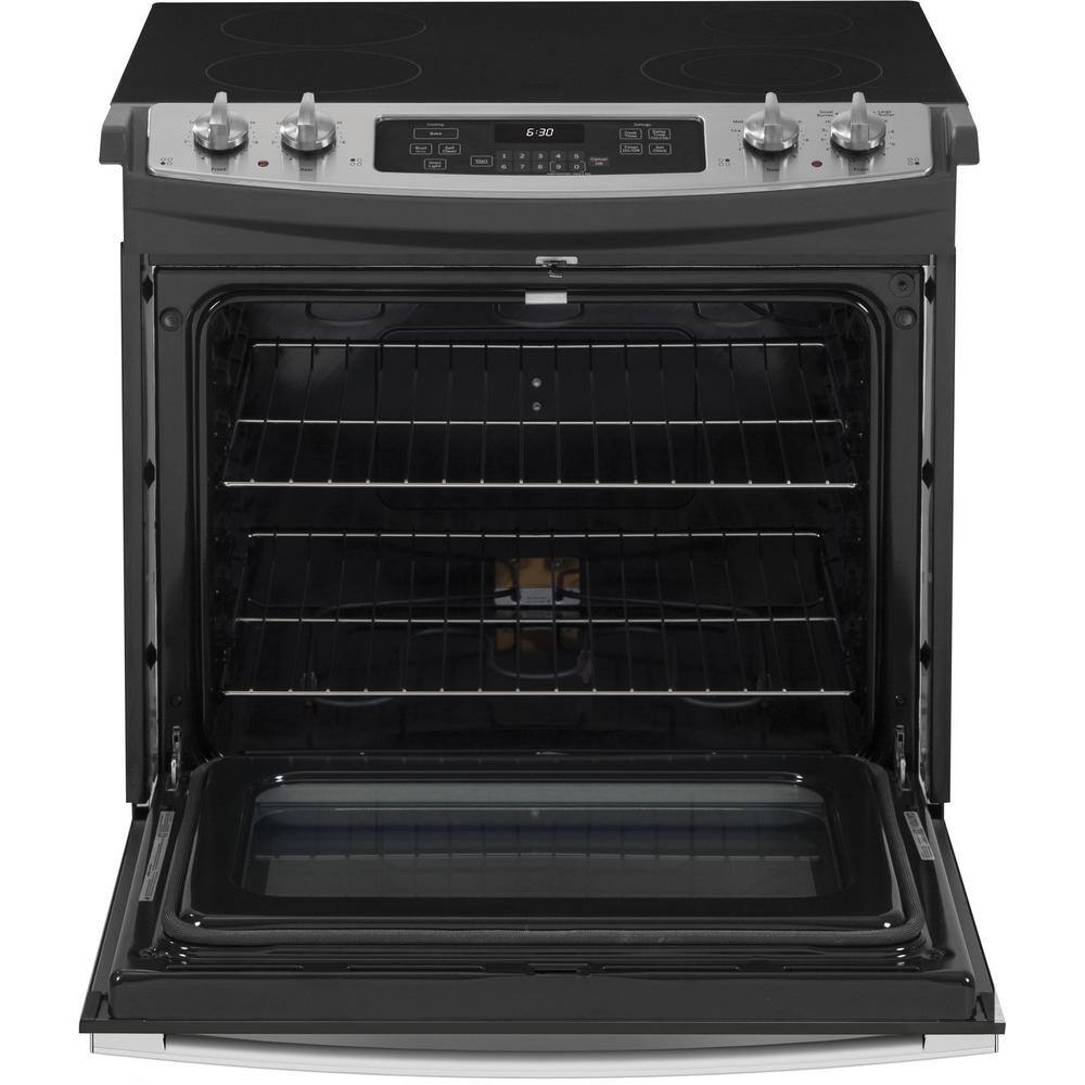 GE 30 in. 4.4 cu. ft. Drop-In Electric Range with Self-Cleaning Oven in Stainless Steel JD630STSS