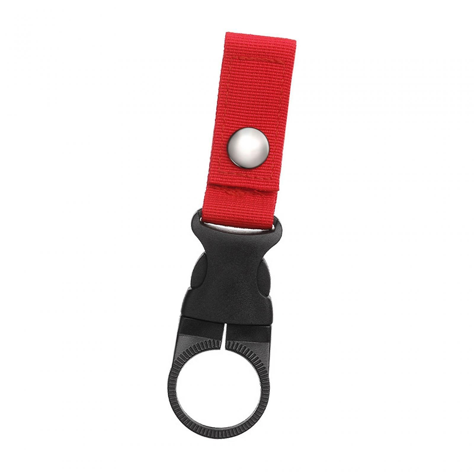 Outdoor Camping Water Bottle Holder Clip Hiking Carabiner Belt Buckle Red