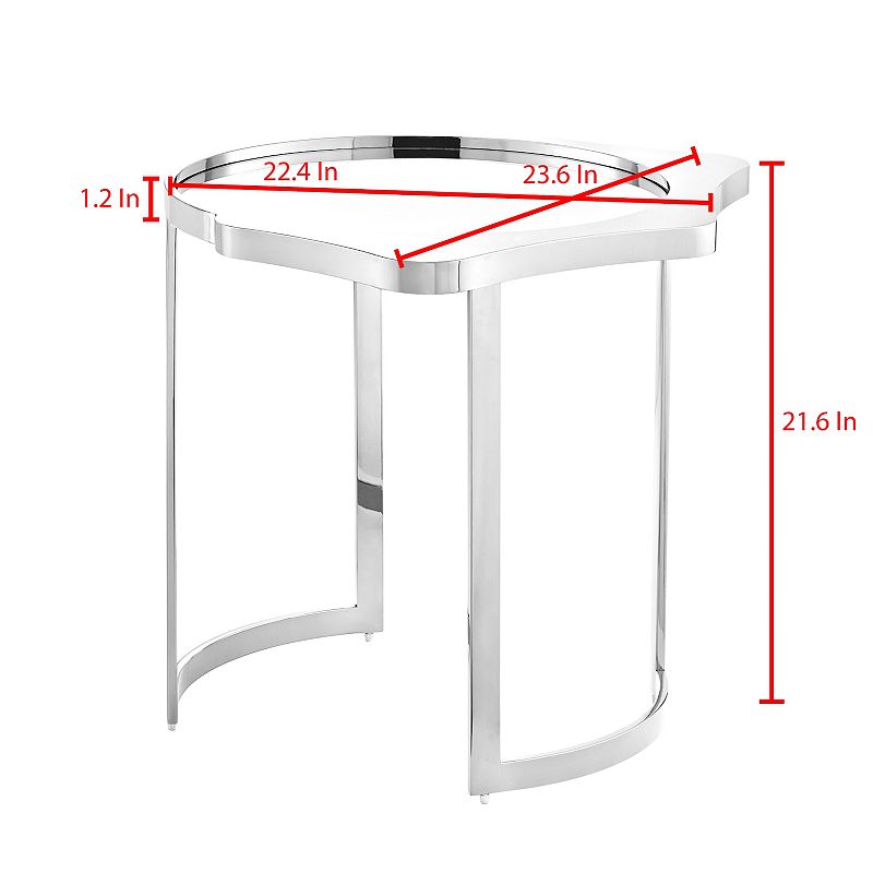 Polly End Table Mirrored Top