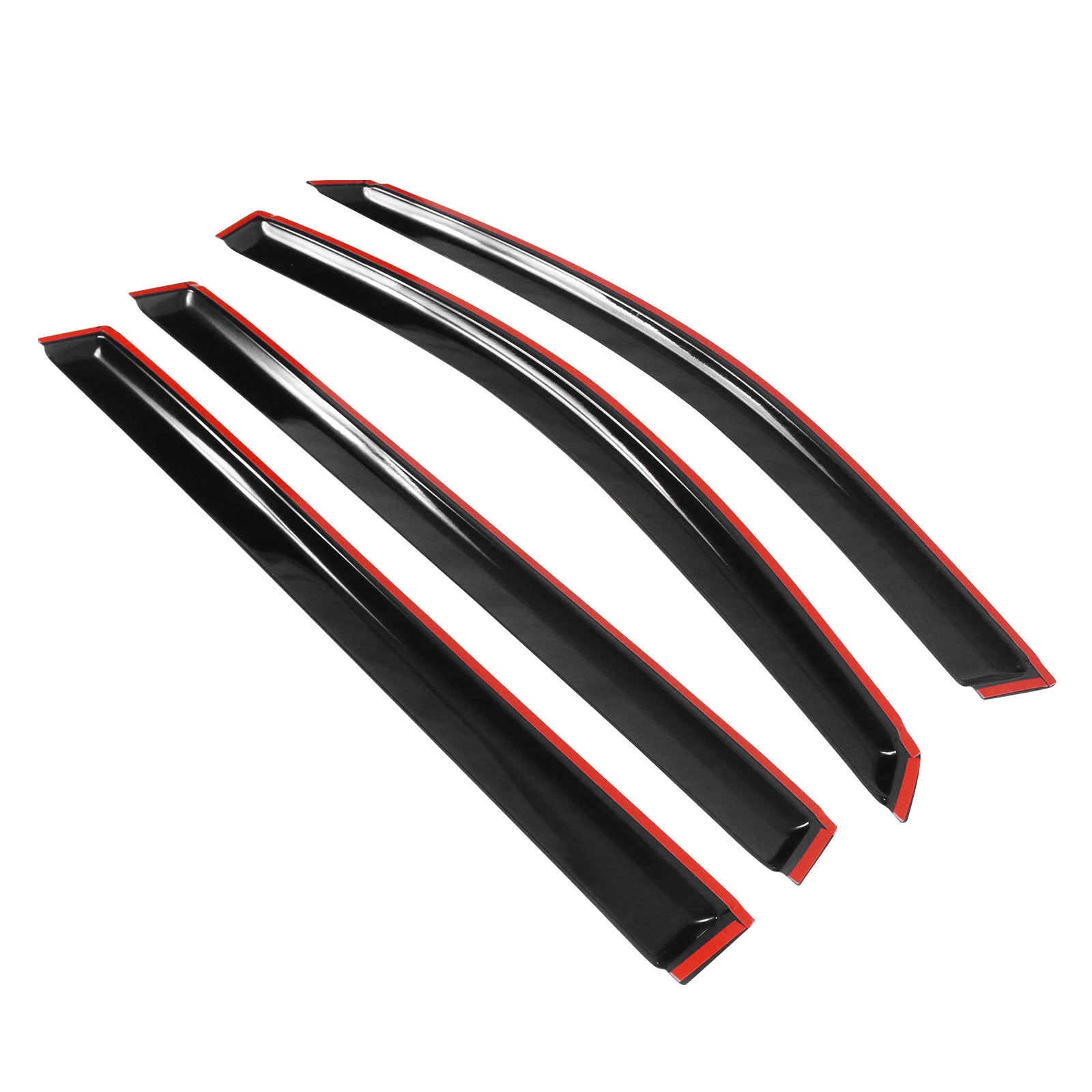 Ikon Motorsports Compatible with 04-10 Toyota Sienna Acrylic Window Visors Vent Windshield Deflector Rain Guard 4Pc Set Outside Mount 2004 2005 2006 2007 2008 2009 2010