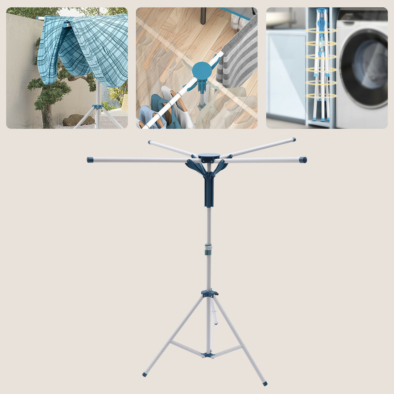 Foldable Laundry Drying Rack Portable Clothes Drying Shelf Adjustable Height Laundry Room Bedroom Foldable Metal Drying Rack Indoor Home Portable Free Standing Foldable Drying Rack