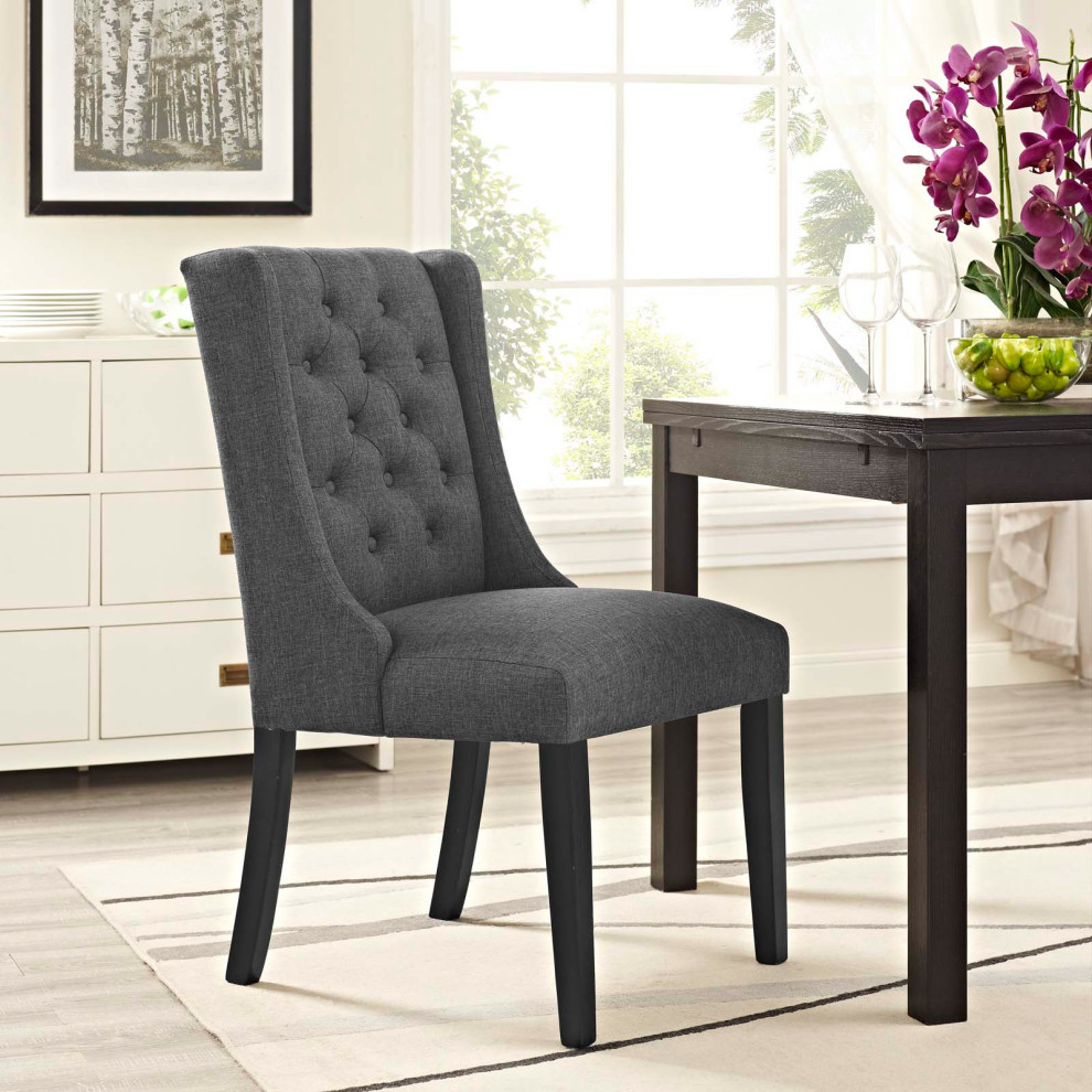 Baronet Button Tufted Dining Chair   Transitional   Dining Chairs   by Modway  Houzz