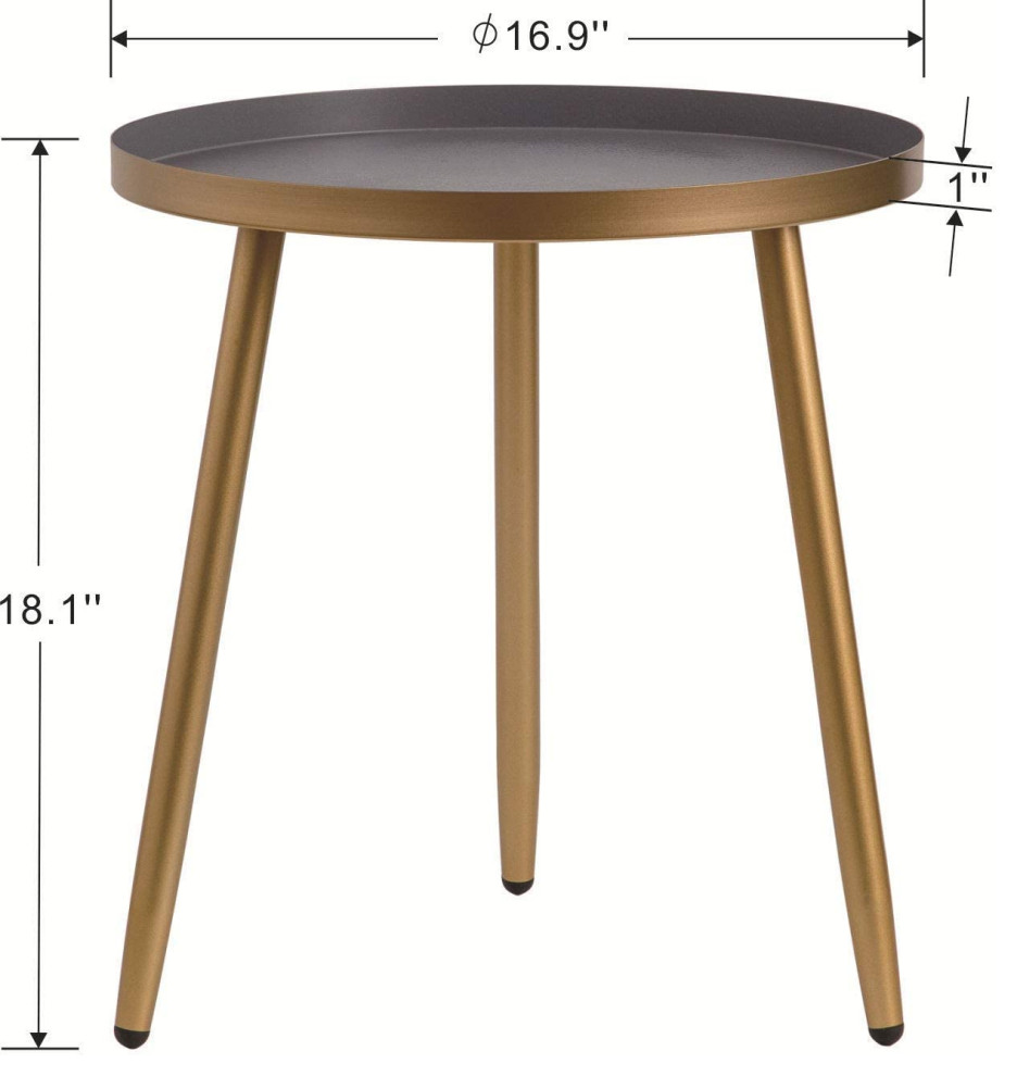 Round Side Table  Metal End Table   Contemporary   Side Tables And End Tables   by Homesquare  Houzz