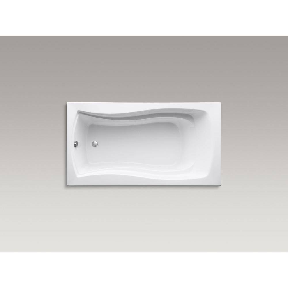 KOHLER Mariposa 66 in. x 36 in. Rectangular Soaking Bathtub with Reversible Drain in White K-1229-0