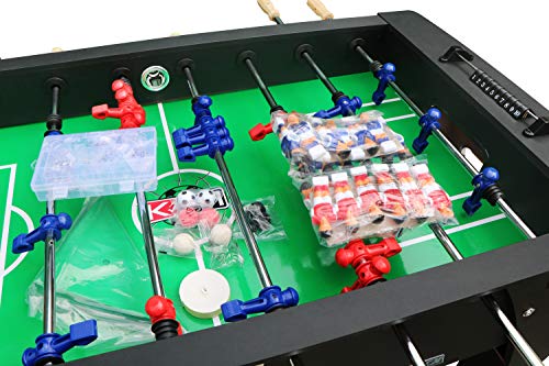 Kick Legend 55 Inch Recreational Multi Person Foosball Table Game, Black