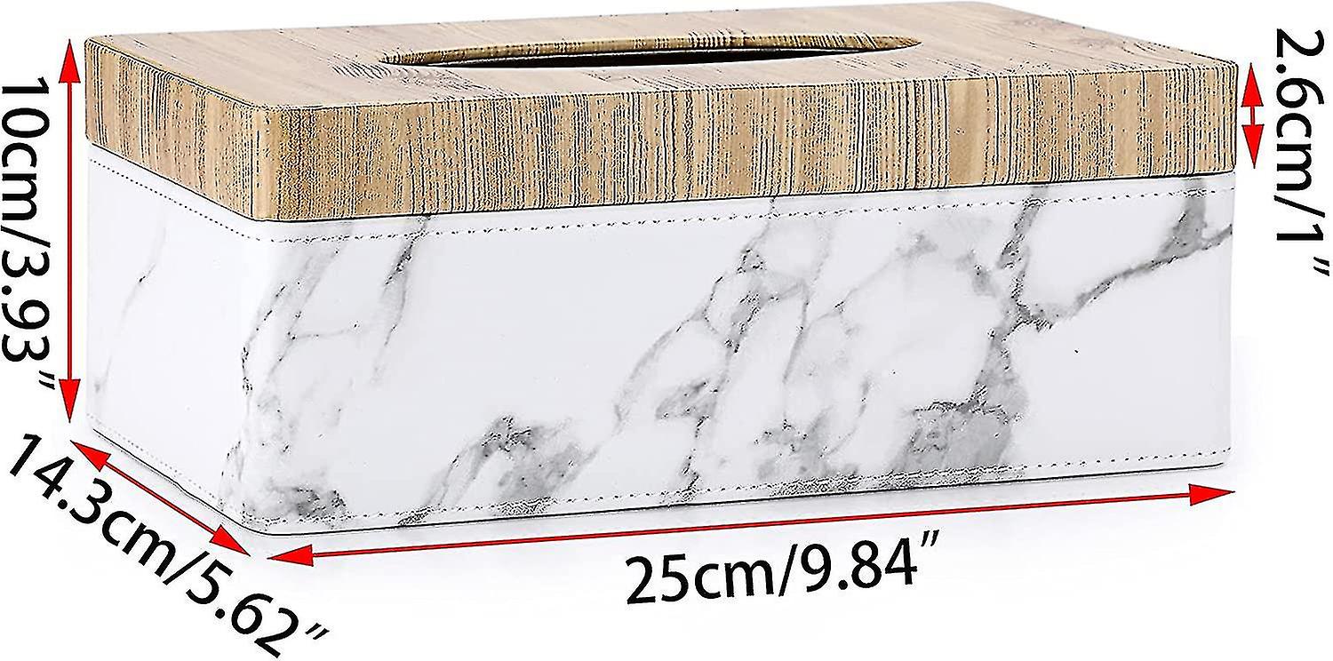 Pu Box Holder， Household Cover， Home Napkin Box， Marble