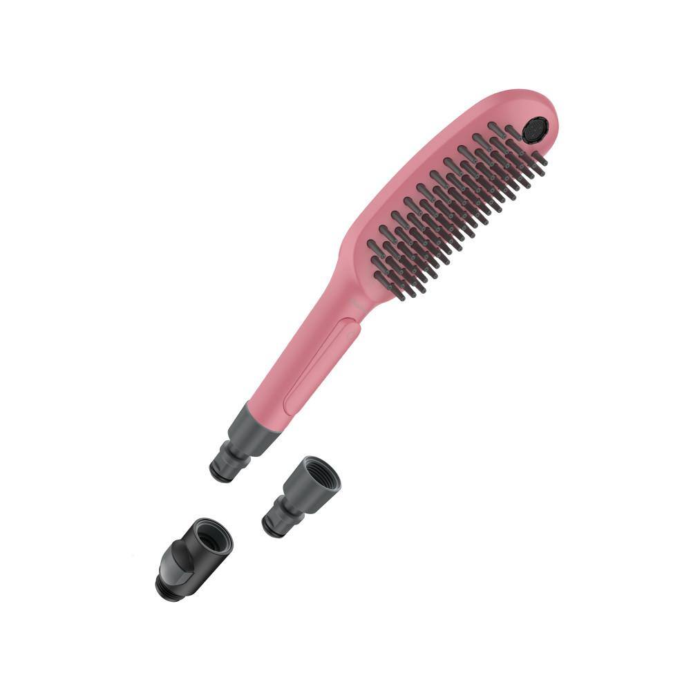 Hansgrohe Dog Shower 3-Spray Patterns with 1.75 GPM 5 in. Wall Mount Handheld Shower Head in Pink 04973560