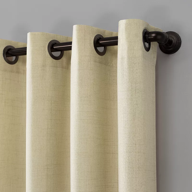 Scott Living Dari Heathered Texture Semi-Sheer Grommet 1-panel Window Curtain