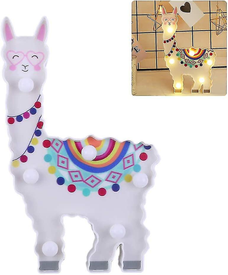 Alpaca Night Light Led Portable Energy Saving Alpaca Shape Night Light Glow Battery Powered Modeling Light For Kids