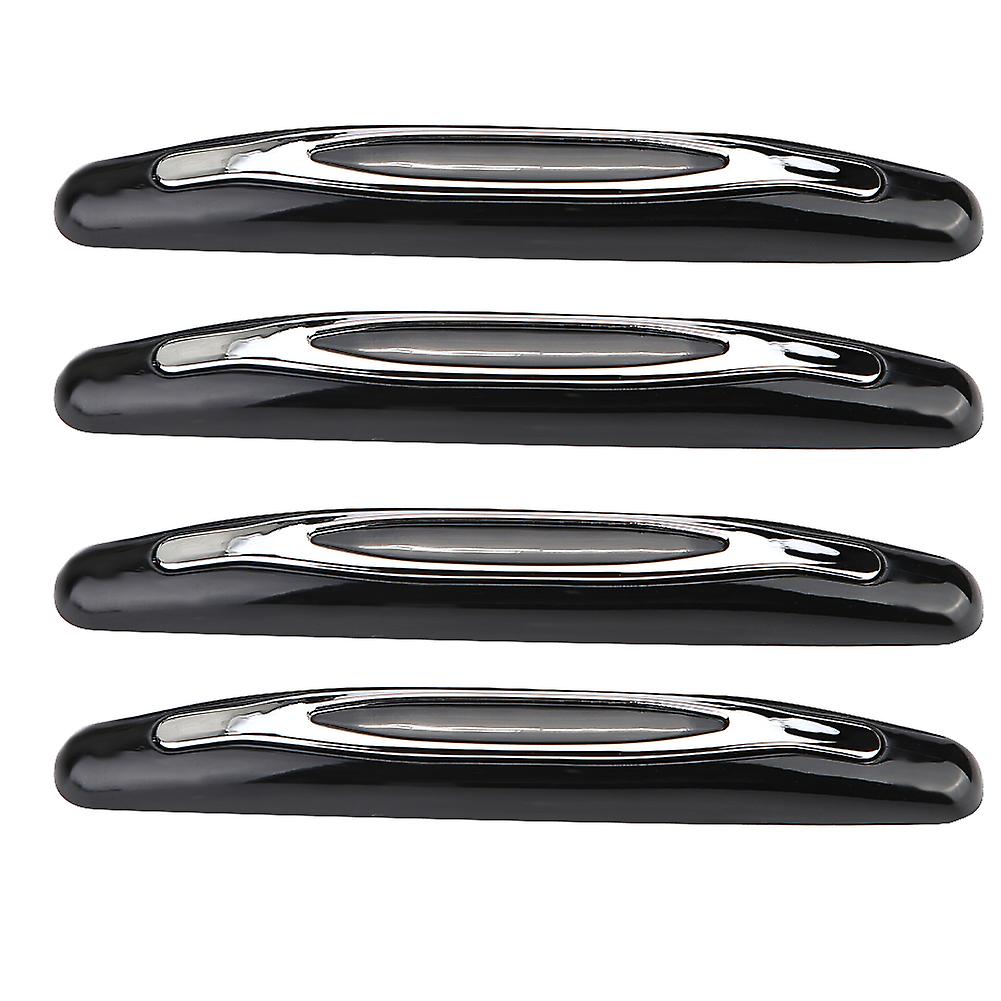 4pcs Car Door Edge Guards Trim Cover Strip Corner Bumper Anti Collision Scratch Protector Black