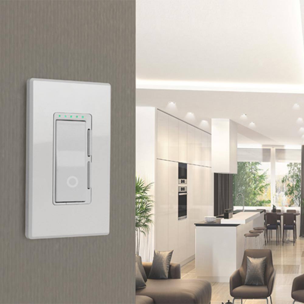 Feit Electric Smart Home Wi-Fi Connected Wireless Dimmer Switch No Hub Required AlexaGoogle Assistant Compatible White (3-Pack) DIMWIFI3