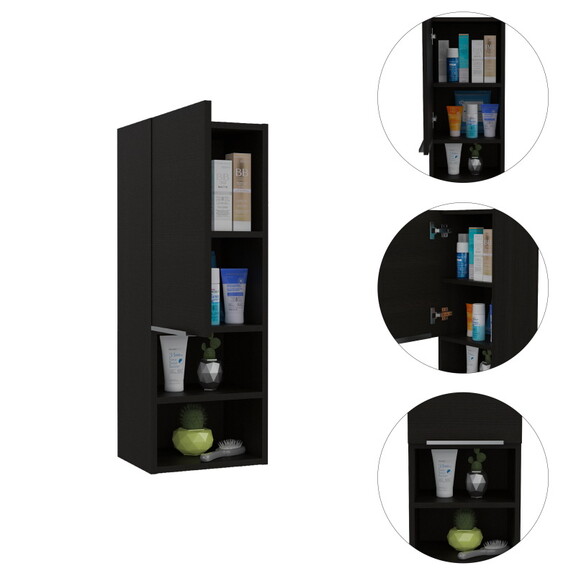 Kingston Rectangle 2 Shelf Medicine Cabinet Black ...