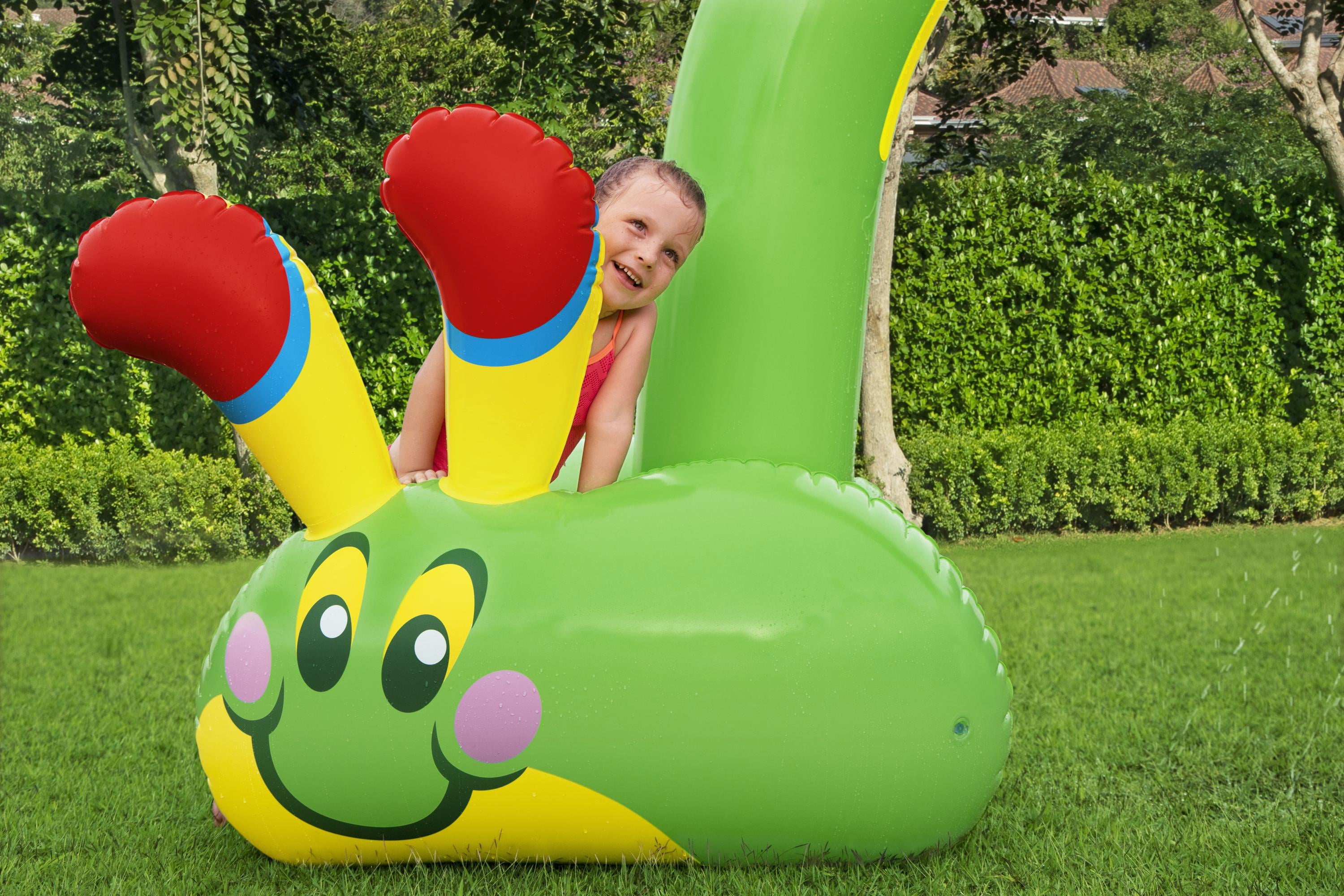 H2OGO! Jumbo Green Caterpillar Inflatable Kids Sprinkler Arch Over 6' Tall