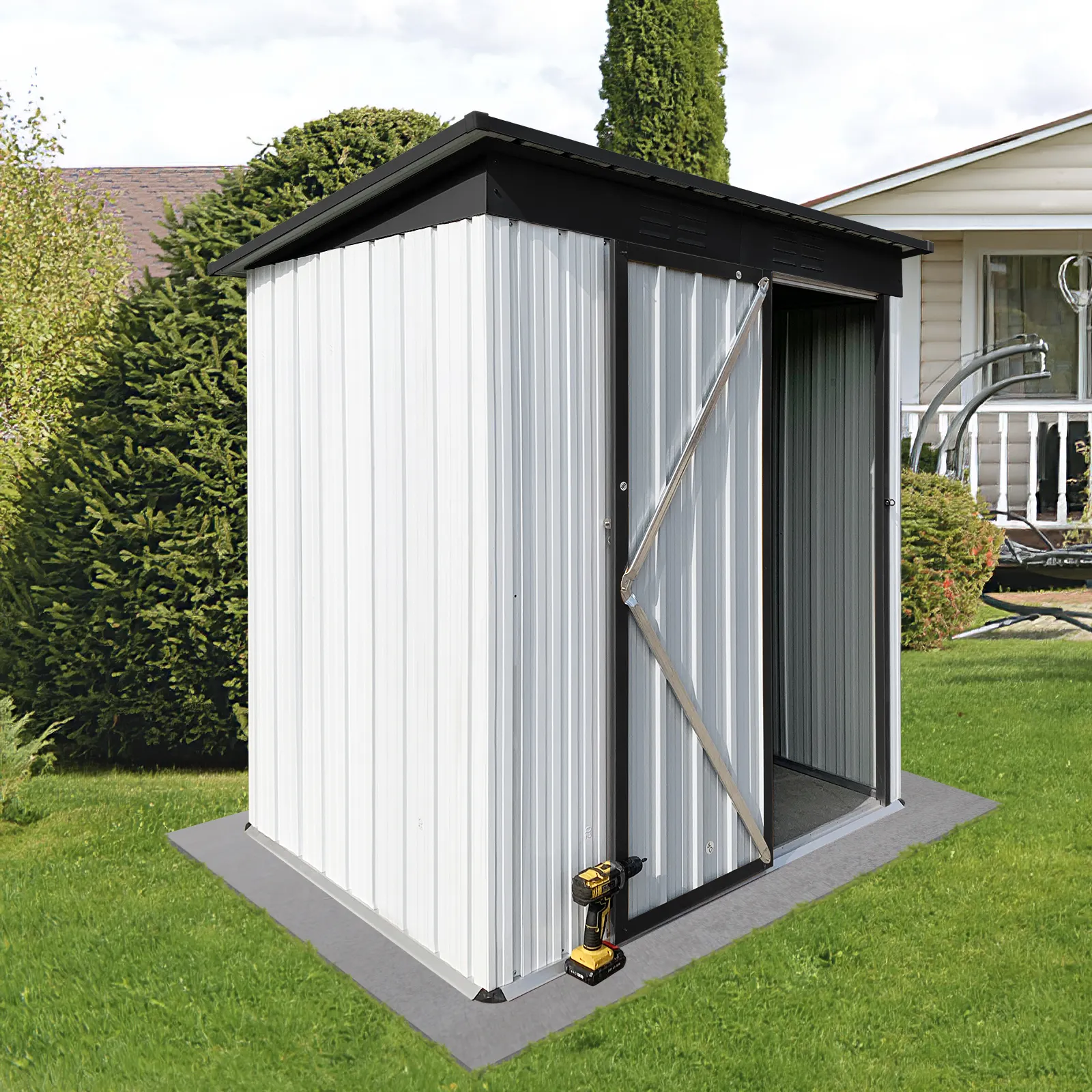 5*3 Outdoor Rain Shelter Warehouse Storage Tent Shelter Garden Supplies Sheds Storage Outdoor