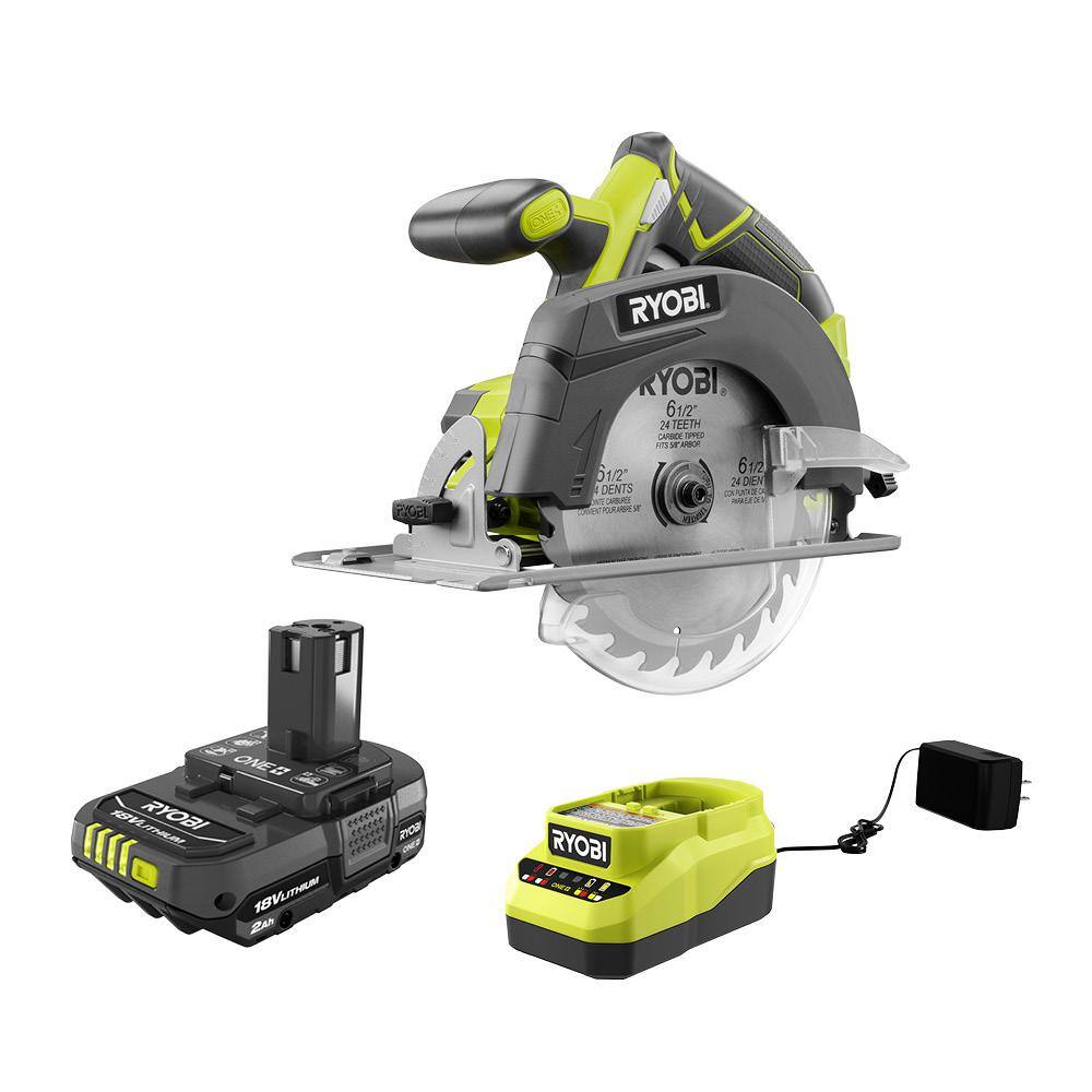 RYOBI ONE+ 18V Cordless 6-12 in. Circular Saw with 2.0 Ah Battery and Charger P507-PSK005