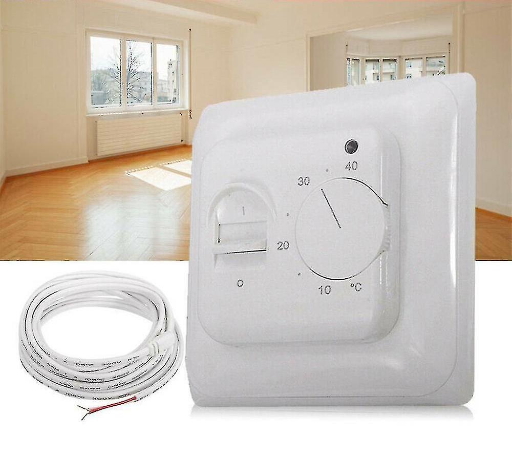 Electric Underfloor Heating Thermostat Temperature Control Switch + Sensor Cable