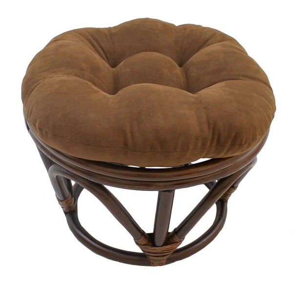 18-inch Round Microsuede Footstool/Ottoman Cushion (Cushion Only) - 18 x 18