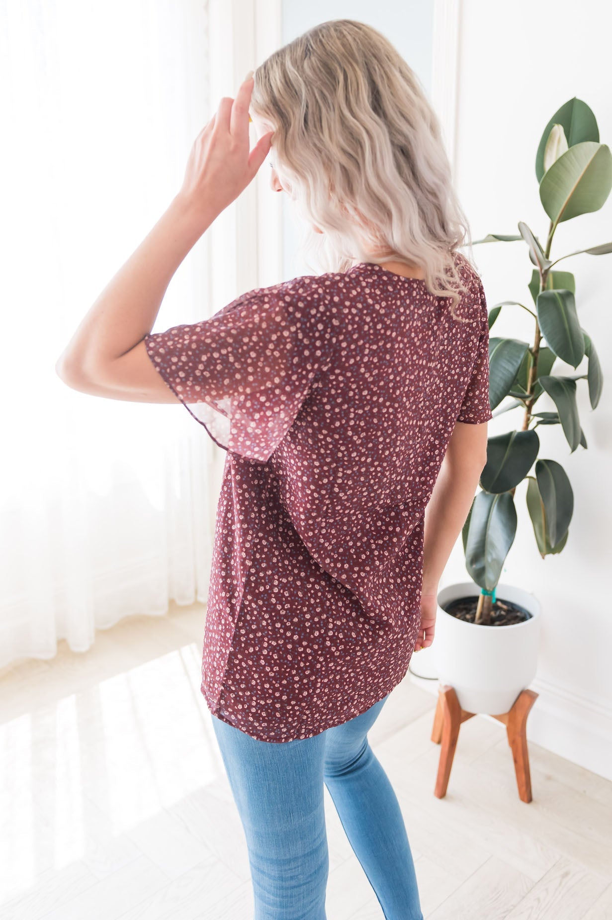 Ditzy Abstract Modest Blouse