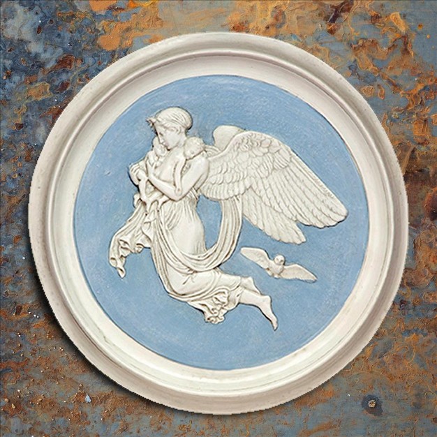 Design Toscano Night Angel Roundel Wall Plaques 1815