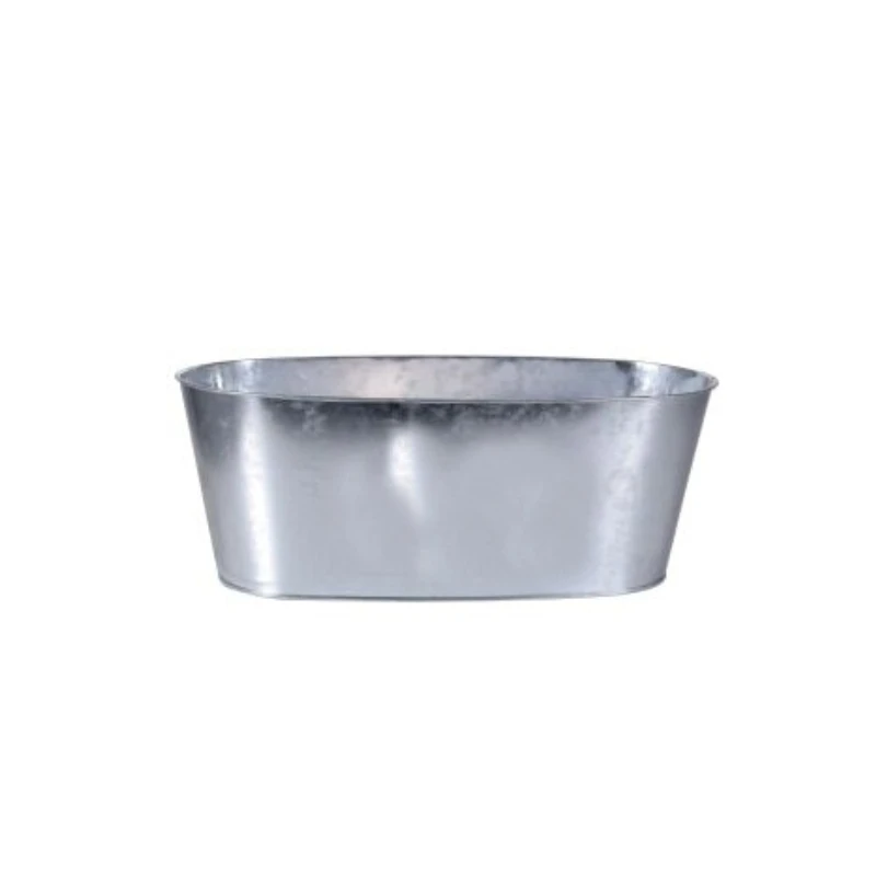 Wholesale Price Mini Oval Galvanized Planters Bulk Selling Trendy Garden Decorative Metal Planter   Pots Supply