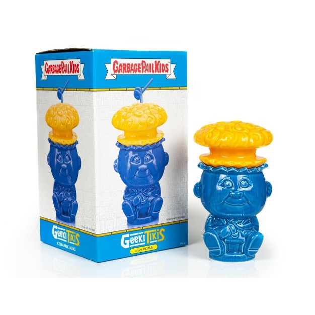 Beeline Creative Geeki Tikis Garbage Pail Kids Gpk Adam Bomb Mug Ceramic Tiki Style Cup 20 Ounces Set Includes Trading Card