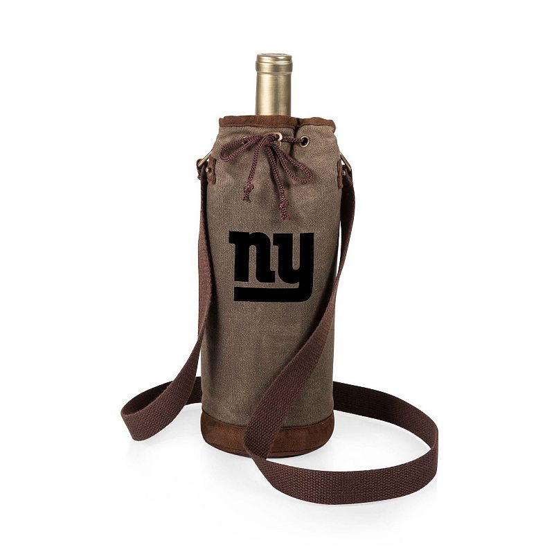 Picnic Time New York Giants Waxed Canvas Wine Tote