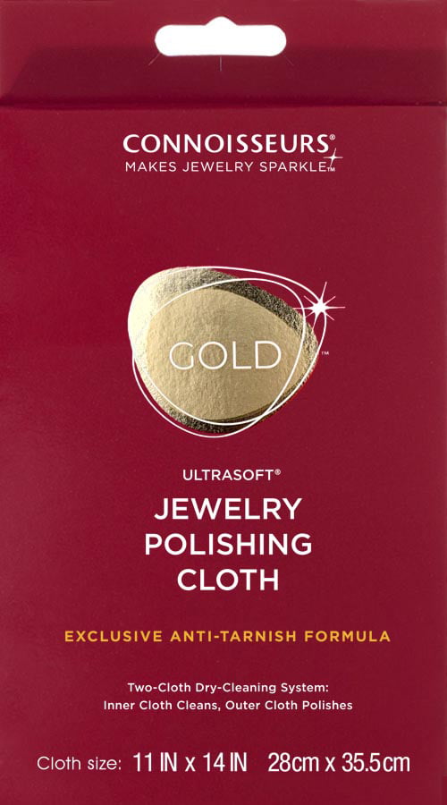 Connoisseurs Gold Jewelry Polishing Cloth Cleans and Polished Gold to a High Shine