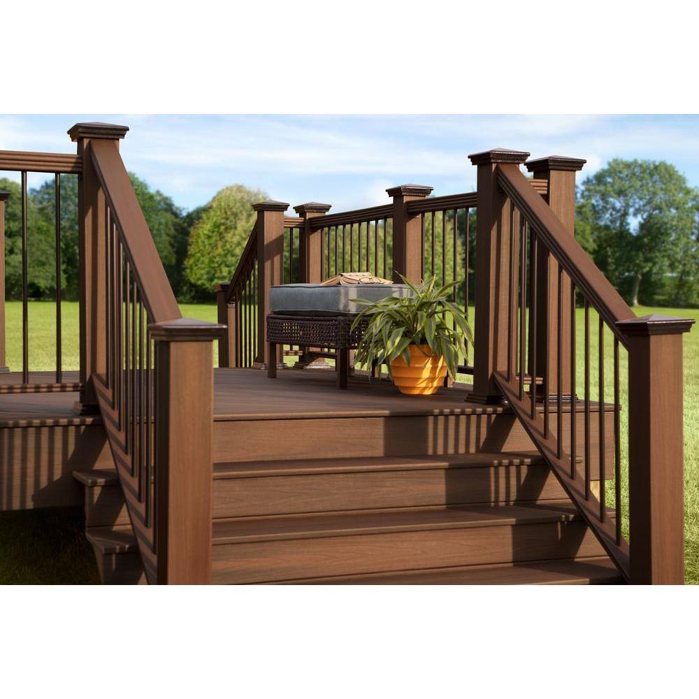 Fiberon ArmorGuard 1516 in. x 5-14 in. x 16 ft. Brazilian Walnut Grooved Edge Capped Composite Decking Board BRDVCG BW 16