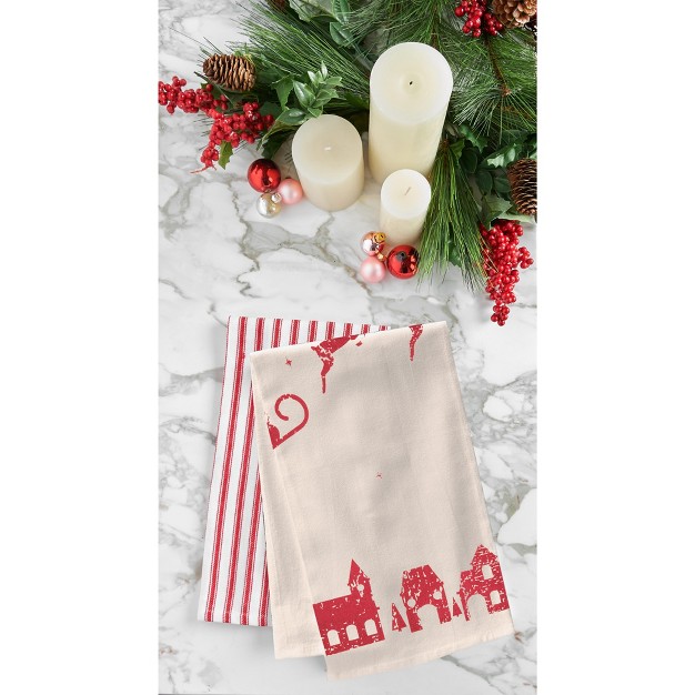 C amp f Home Vintage Christmas Flour Sack Cotton Kitchen Towel