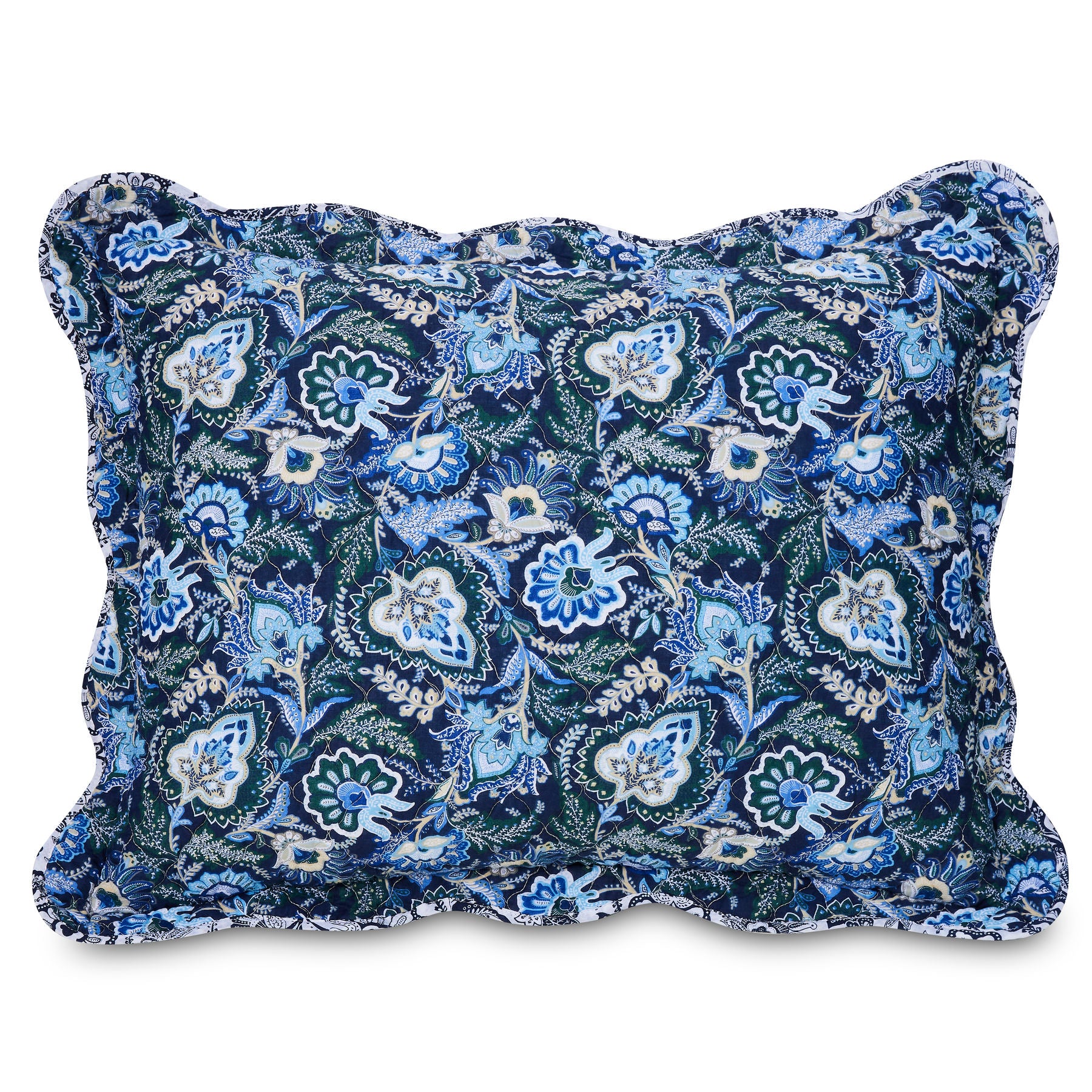 Java Navy Scallop Quilt Set