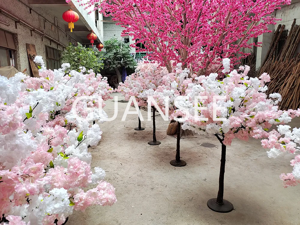 Wedding indoor decoration wedding centerpieces artificial flowers artificial plant artificial cherry tree for table tree