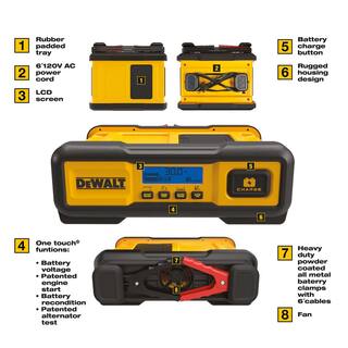 DW Professional 30 Amp Battery Charger 3 Amp Battery Maintainer with 100 Amp Engine Start DXAEC100