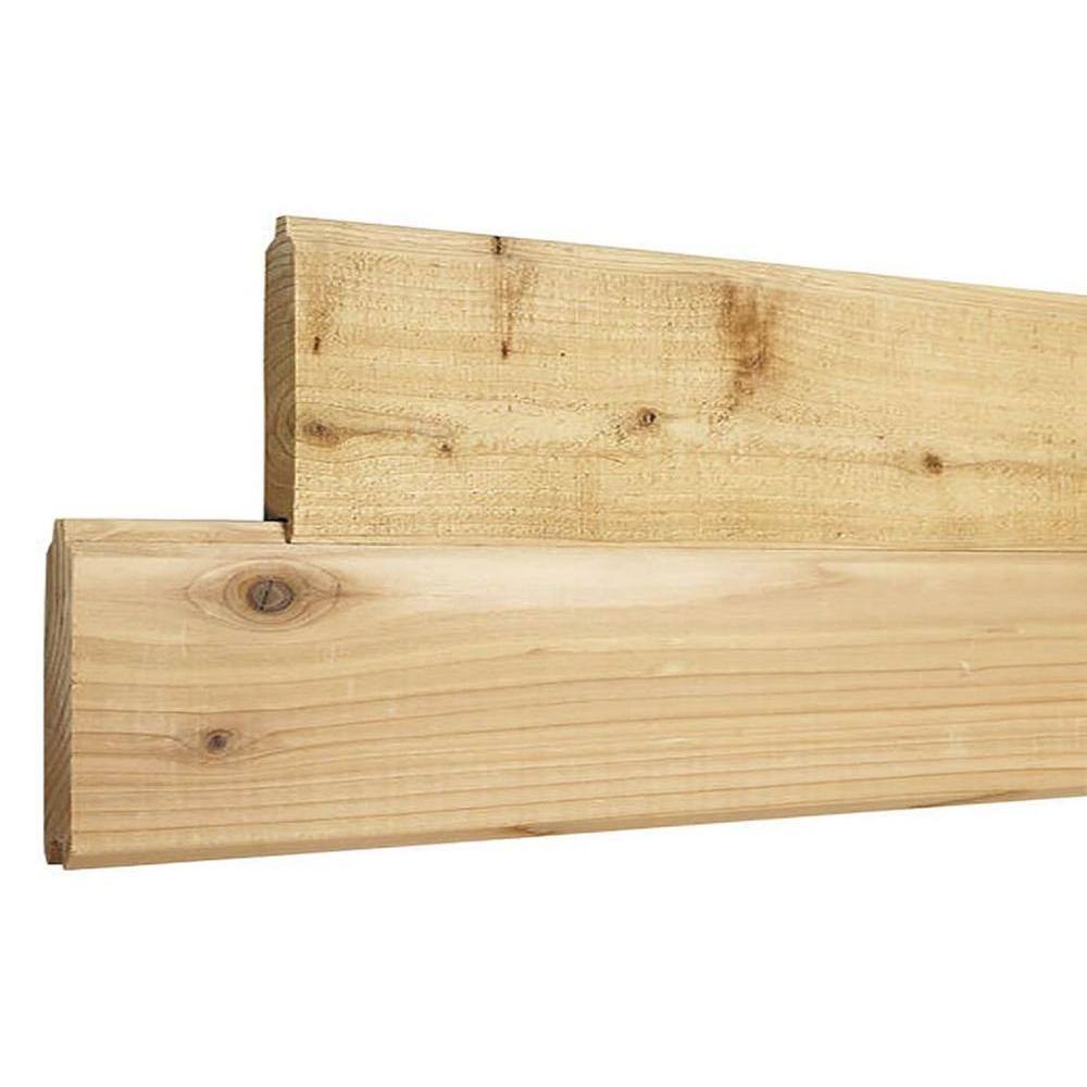 1 in. x 4 in. x 8 ft. Knotty Cedar Tongue and Groove Siding 6-Pack 148WRCTG6PK