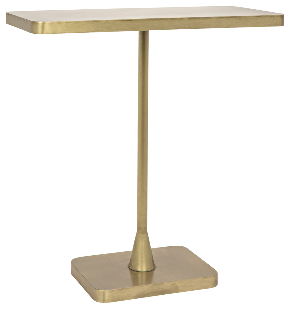 Hild Side Table  Antique Brass   Contemporary   Side Tables And End Tables   by HedgeApple  Houzz