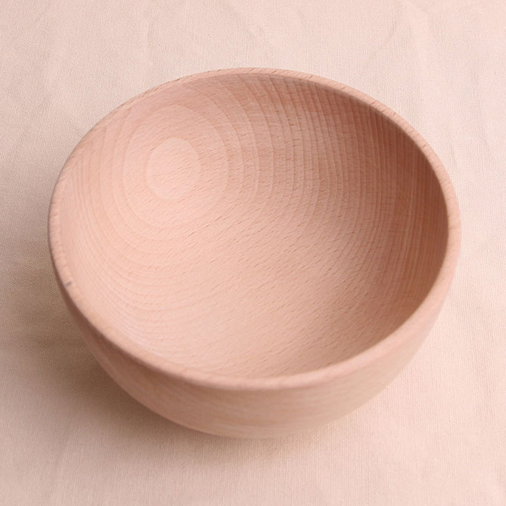 OUNONA Bowl Wooden Bowls Wood Set Salad Insulated Household Handmade Soup Serving Food Fruit Small