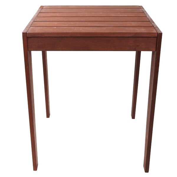 Sunnydaze Meranti Wood with Mahogany Teak Oil Finish Outdoor Table