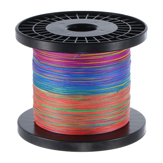 Unique Bargains 8 Strands 53 57lb Abrasion Resistant Zero Stretch Pe Thin Braided Fishing Line 549yds Multicolor 1pc