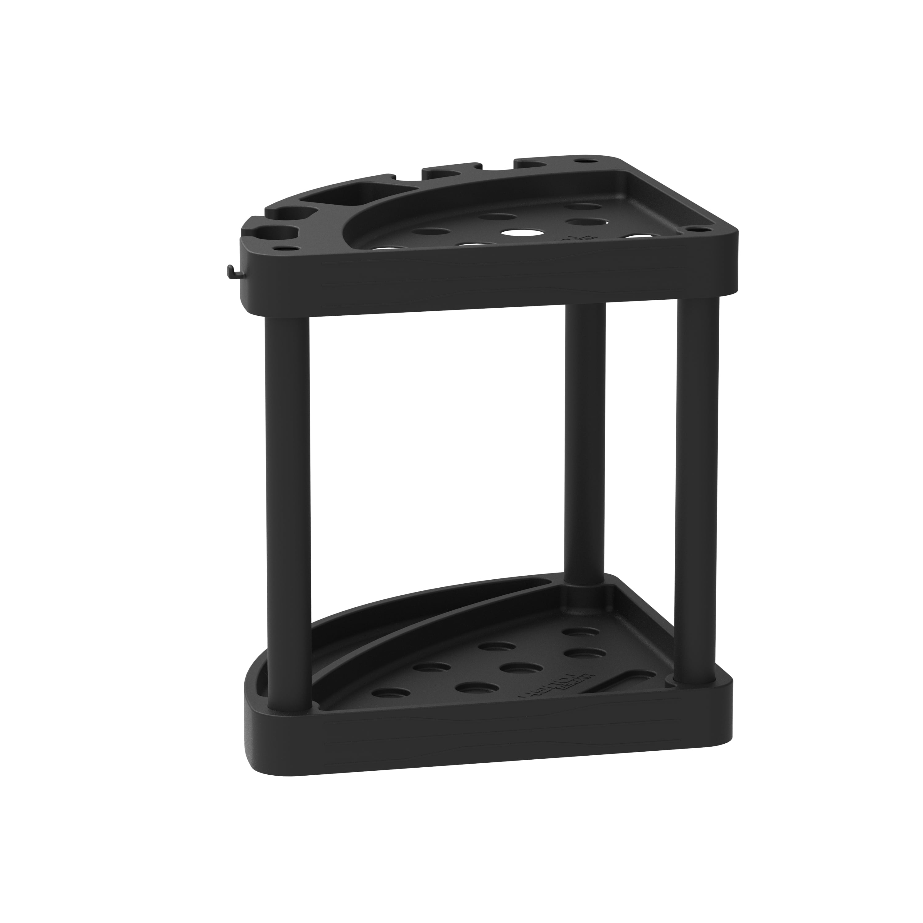 Hyper Tough Plastic 21 Slot Corner Tool Rack Shelf Unit, Black