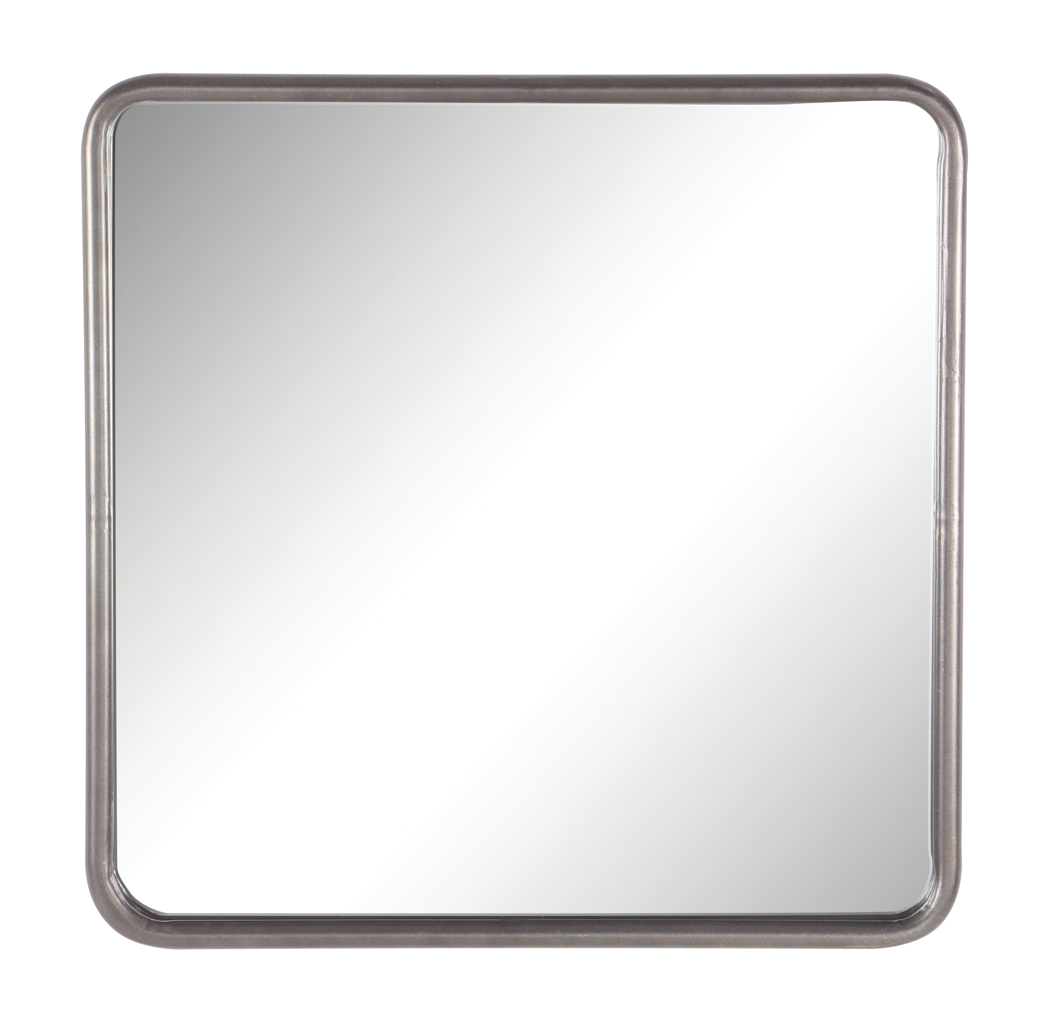 Grey Contemporary Metal Wall Mirror 30 x 30