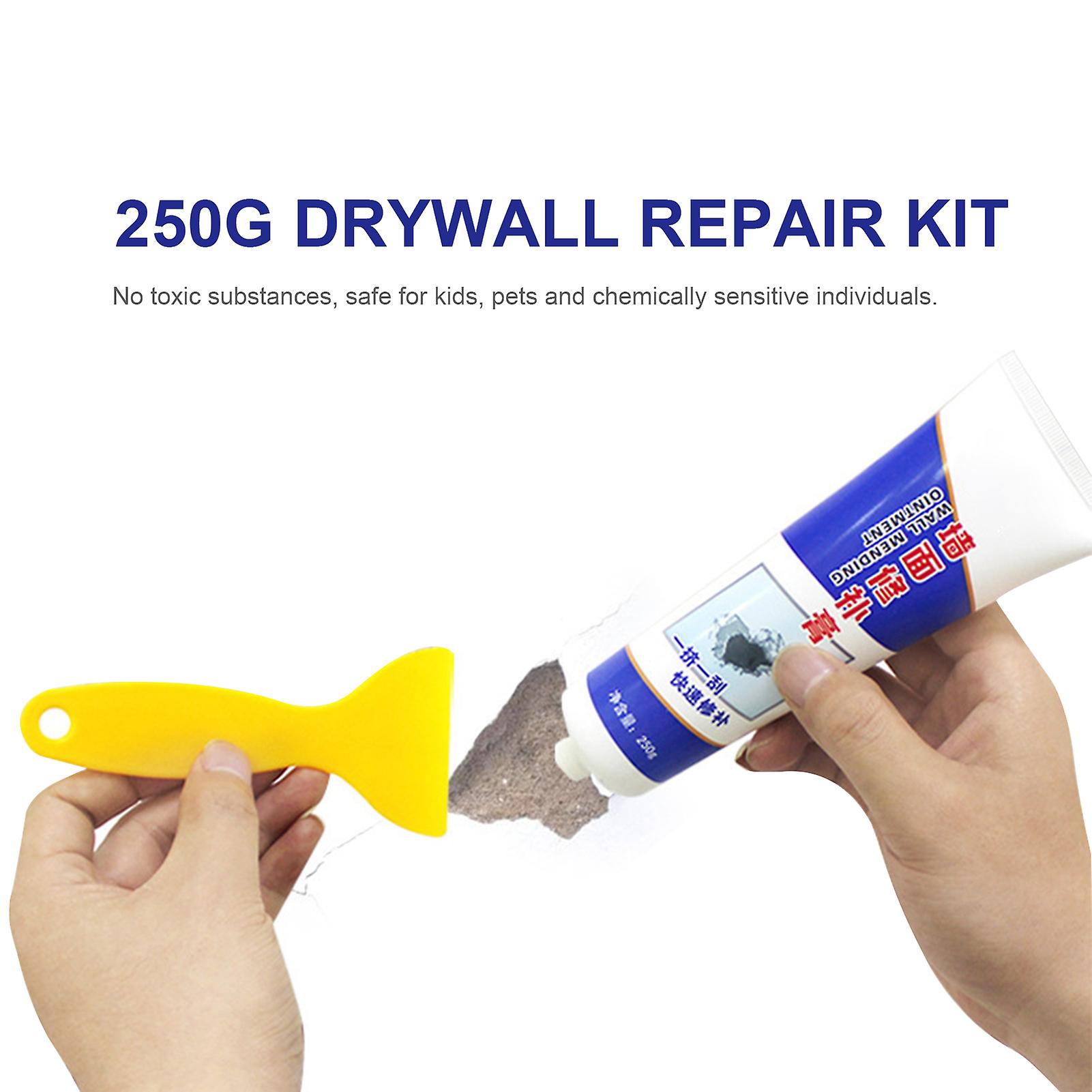 250g Drywall Repair Kit Non-toxic Wall Mending Agent Free Scraper Surface Repair Cream Instant Wall Plaster Repair Paste To Cover Holes Cracks Graffit