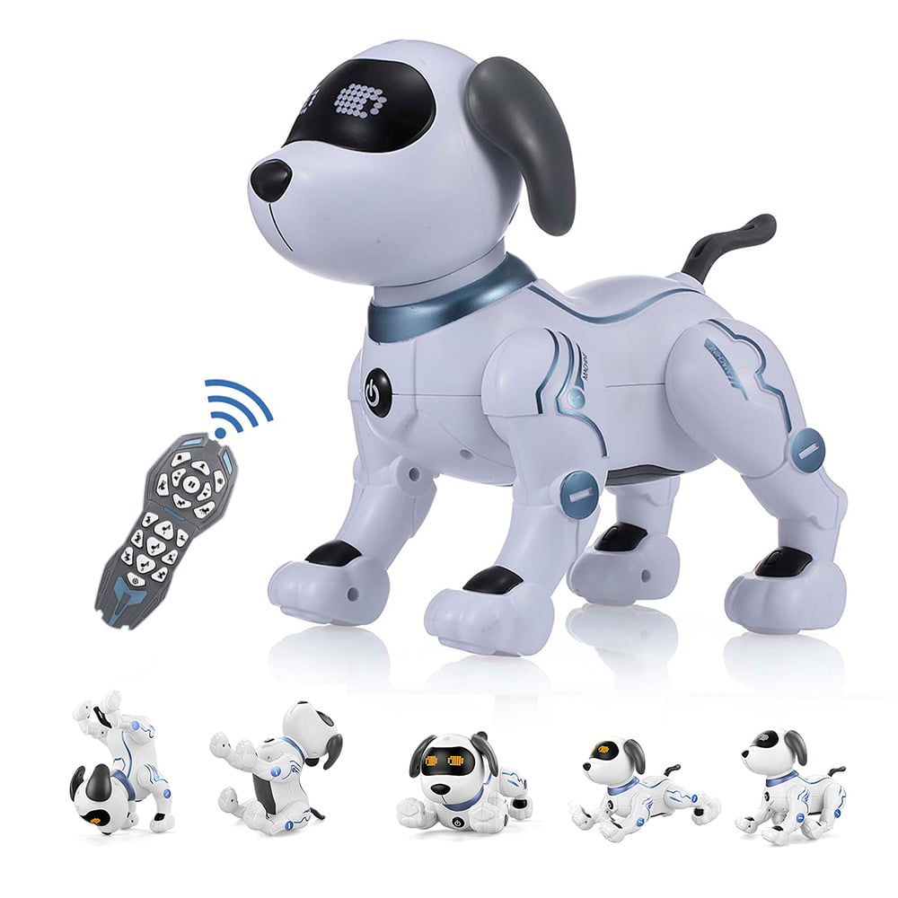 LE NENG TOYS K16A Electronic Pets Robot Dog Stunt Dog Voice Command Programmable Touch Sense Music Toy for Kids Birthday Christmas Gift