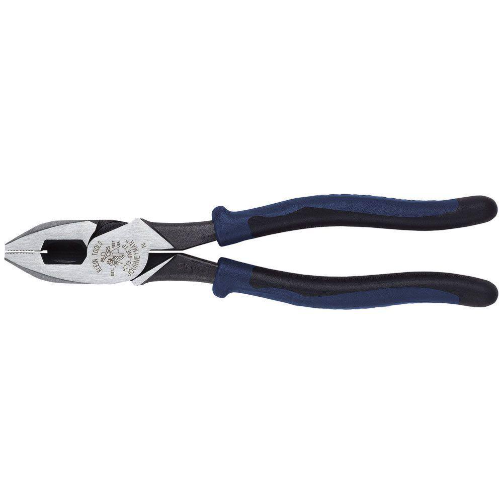 Klein Tools 9 in. Journeyman High Leverage Side Cutting Pliers for Fish Tape Pulling J213-9NETP