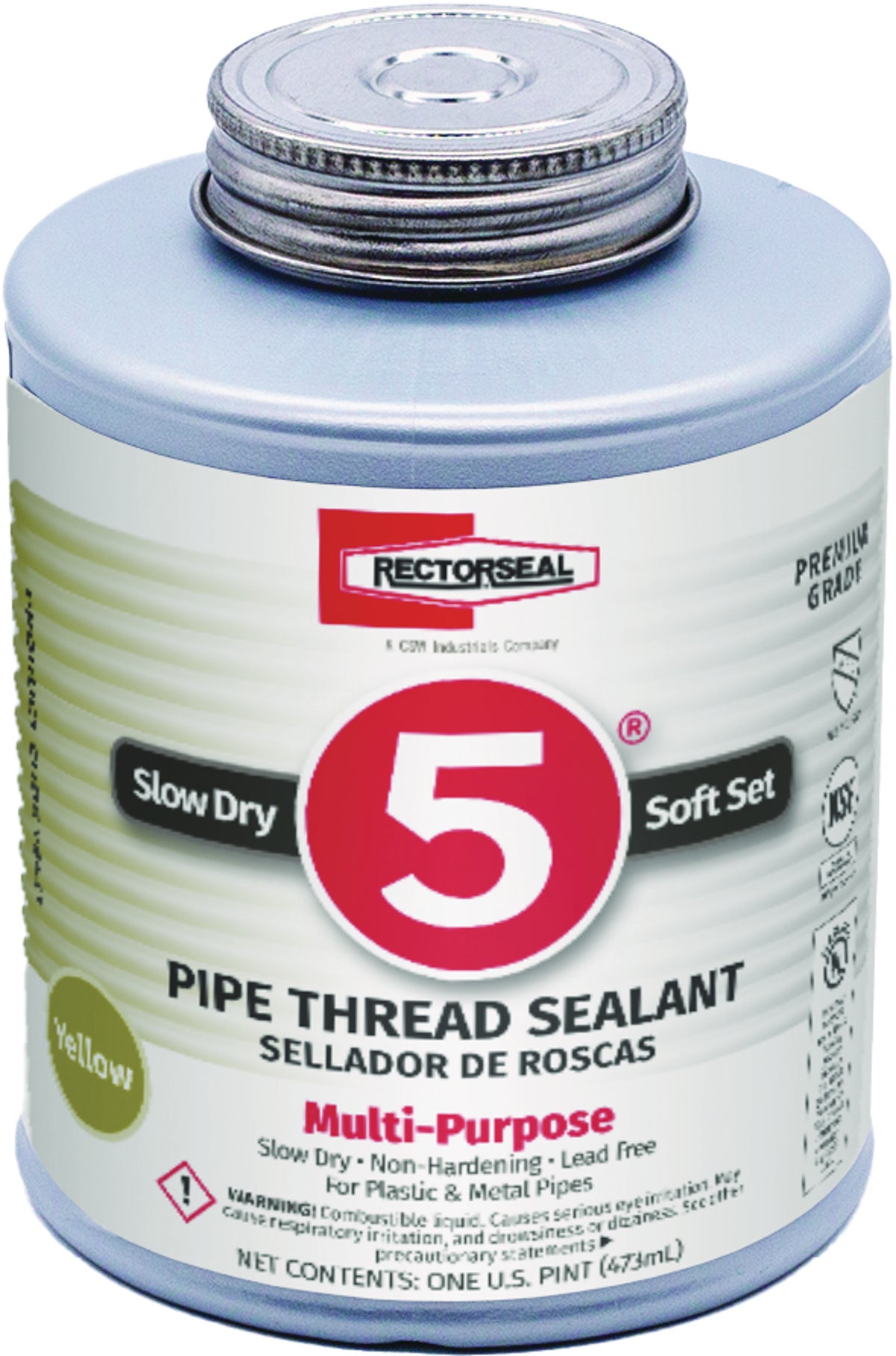 Rectorseal No. 5 Pipe Thread Sealant 16 Fl. Oz. Yellow