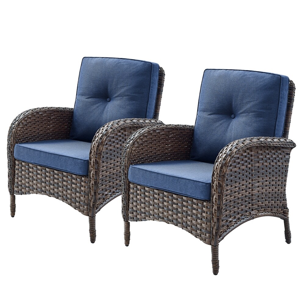 Pocassy Patio Chairs Outdoor Wicker Chair Dining Chairs