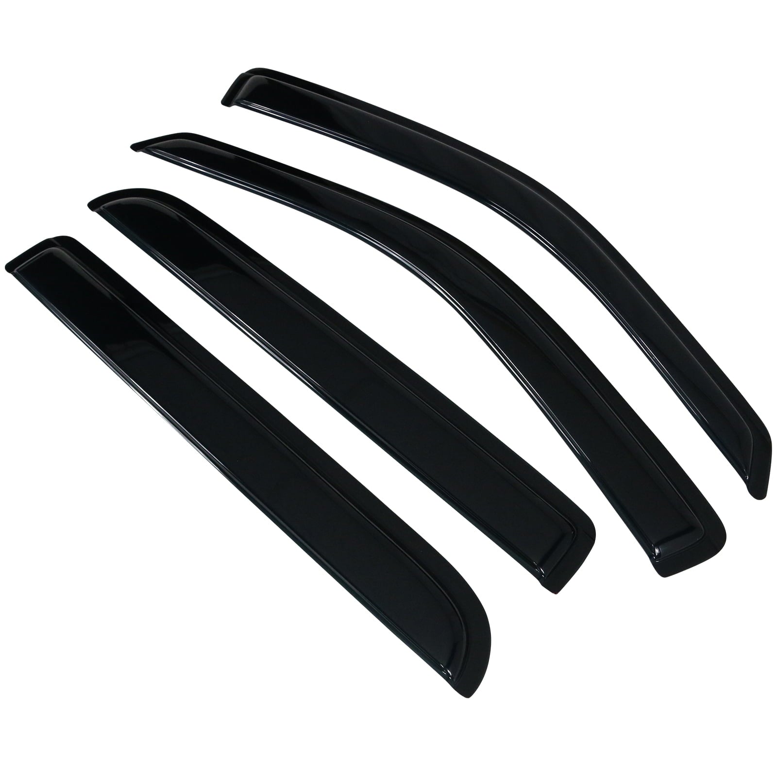 Ikon Motorsports Compatible with 02-10 Ford Explorer 03-05 Lincoln Aviator Acrylic Window Visors Vent Deflector Rain Guard 4Pc Set Outside Mount 2002 2003 2004 2005 2006 2007 2008 2009 2010